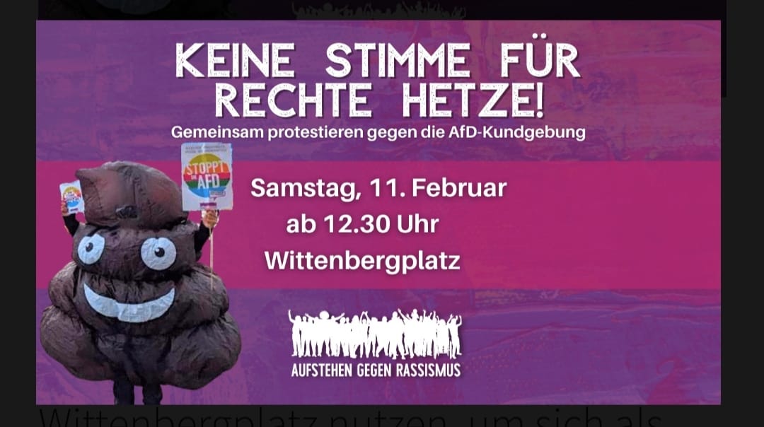 „Kein Platz für rechte Hetze! Stoppt die AfD“