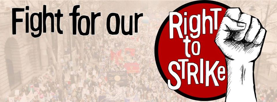 Hände weg vom Streikrecht – Protect the right to strike! – Our workersrights are under attack!