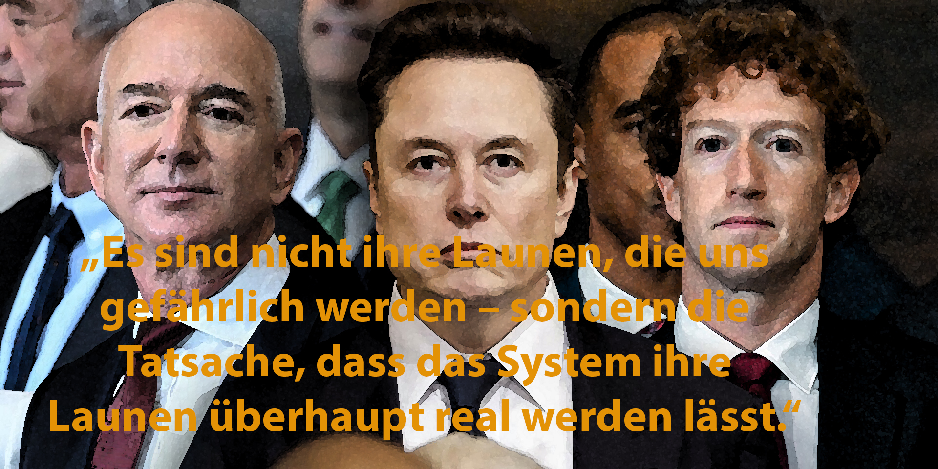 Ignoriert die Fratzen der Millionäre!