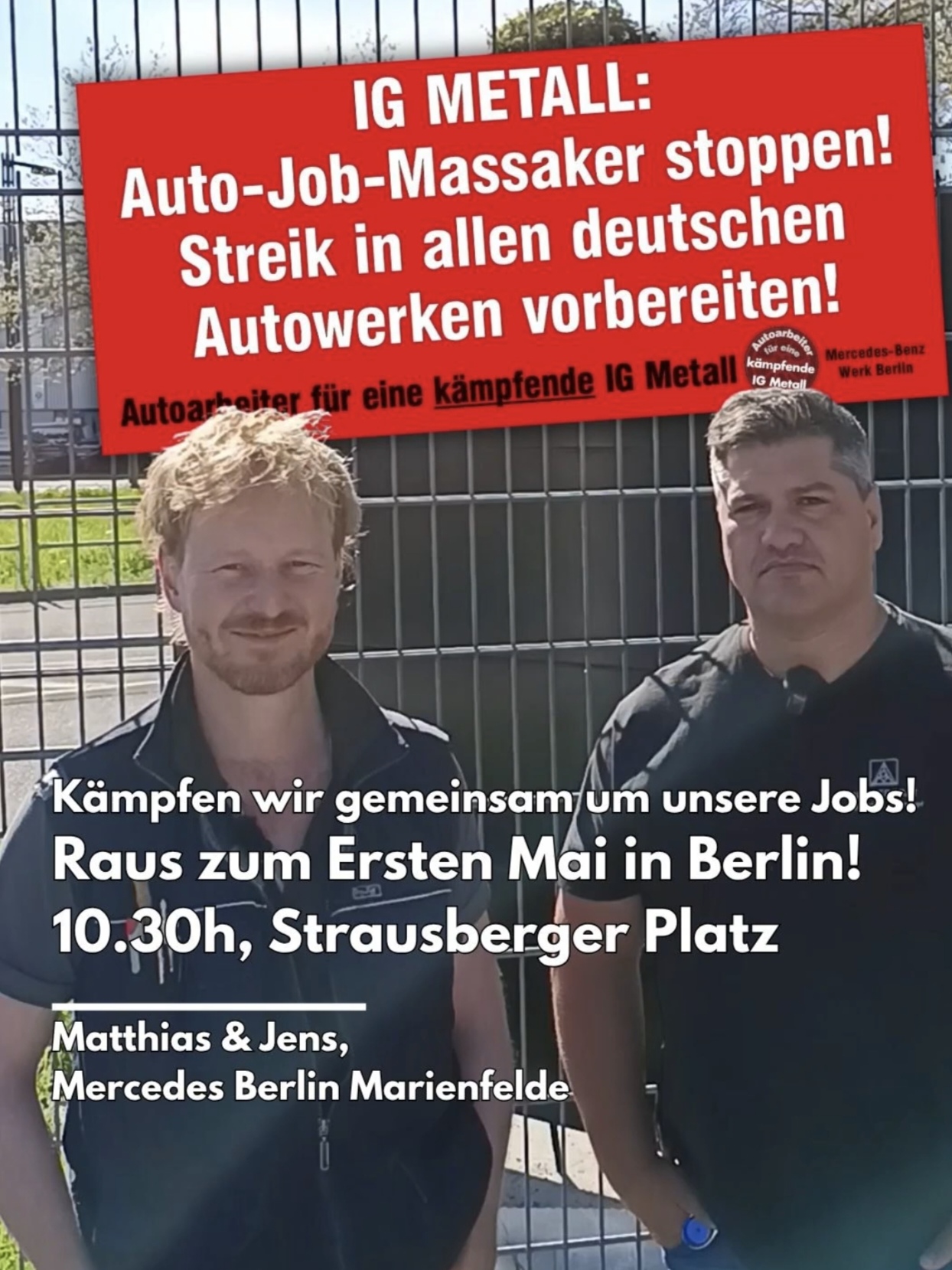 Autowerker Berlin mobilisieren zum 1.Mai