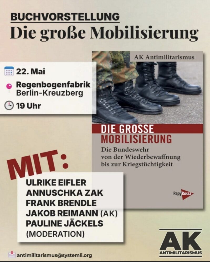 „Die Große Mobilisierung – Die Bundeswehr von der Wiederbewaffnung bis zur Kriegstüchtigkeit“ – Buchvorstellung