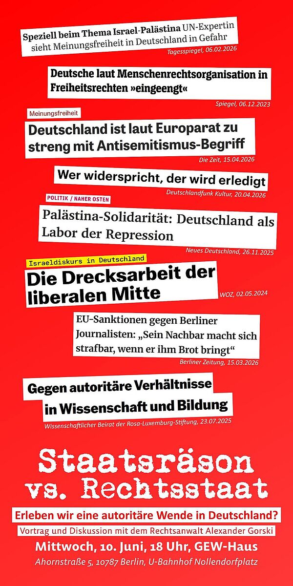 „Staatsräson“ vs. Rechtsstaat – Erleben wir eine autoritäre Wende in Deutschland?