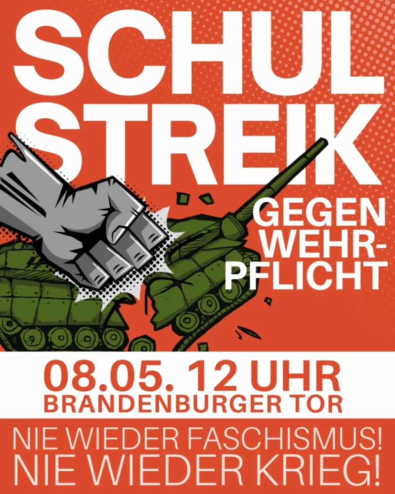 Schulstreik gegen Wehrpflicht – am Gedenktag zum Ende des 2. Weltkriegs