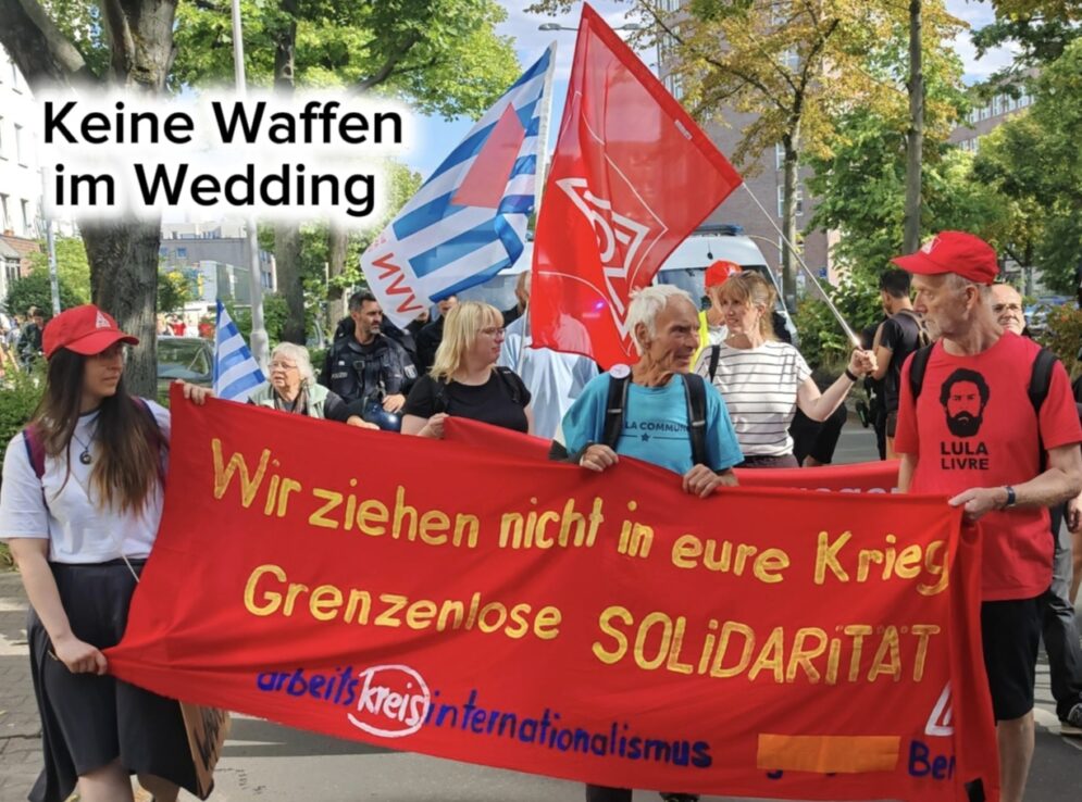 Aktionstage gegen Waffenproduktion und Krieg im Wedding – Höhepunkt eine Großdemonstration unter Beteiligung auch etlicher Gewerkschaftlicher Aktivistinnen