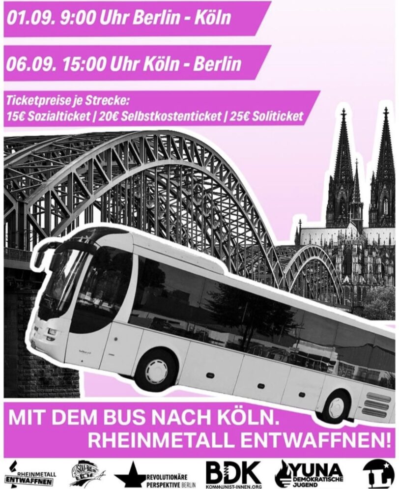 Rheinmetall Entwaffnen – kommt zum Aktionscamp nach Köln