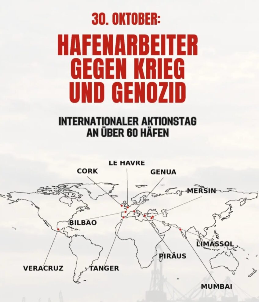 Hafenarbeiter gegen Krieg und Genozid – Internationaler Aktionstag